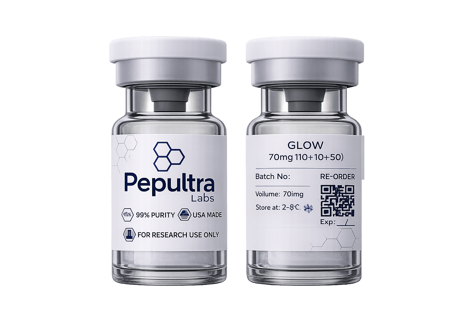GLOW vial and packaging